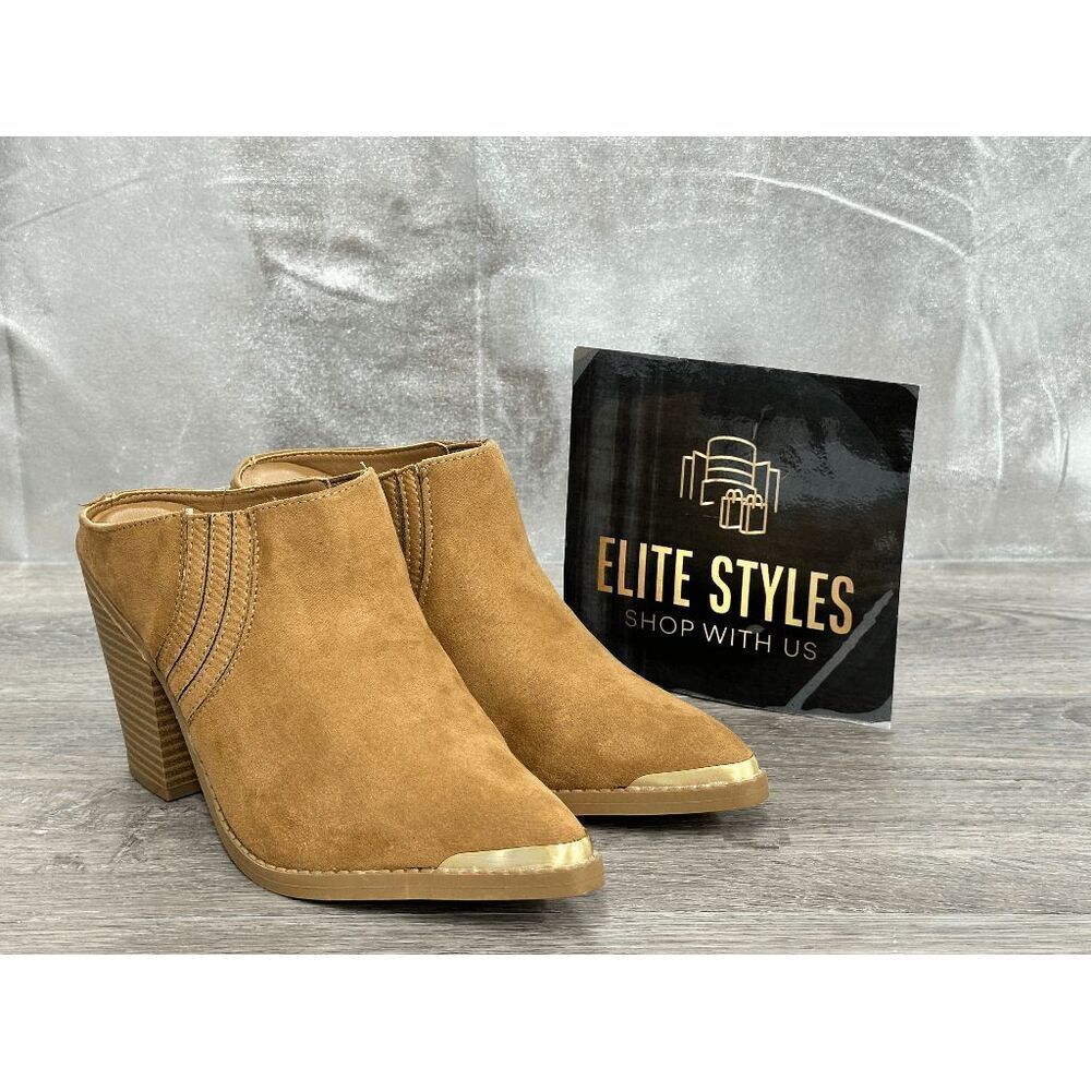 Sun + Stone Women's Deyzaa Mule Pump Heels - Tan 8M